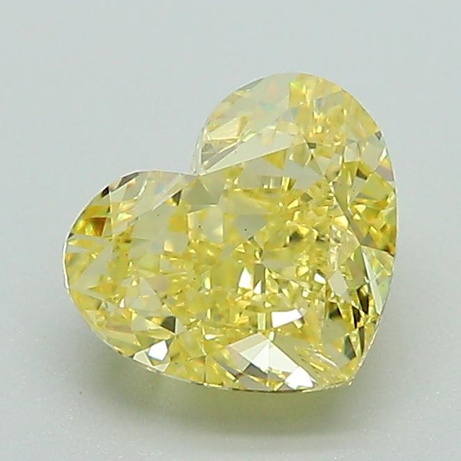 1.56 Ct. Fancy Intense Yellow Heart Lab Grown Diamond