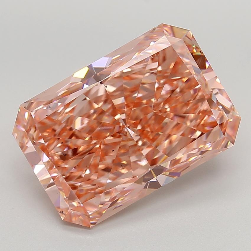 10.01 Ct. Fancy Vivid  Pink Radiant Lab Grown Diamond
