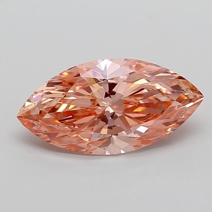 3.03 Ct. Fancy Vivid  Pink Marquise Lab Grown Diamond