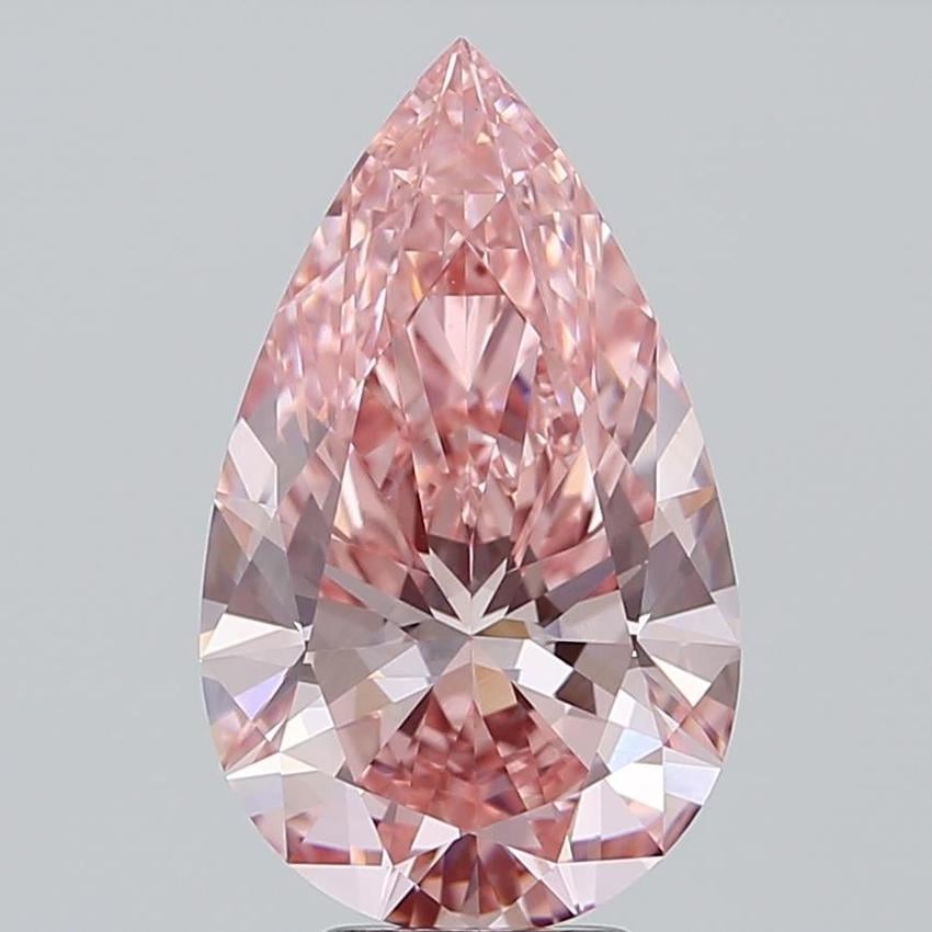 5.05 Ct. Fancy Vivid Pink Pear Lab Grown Diamond