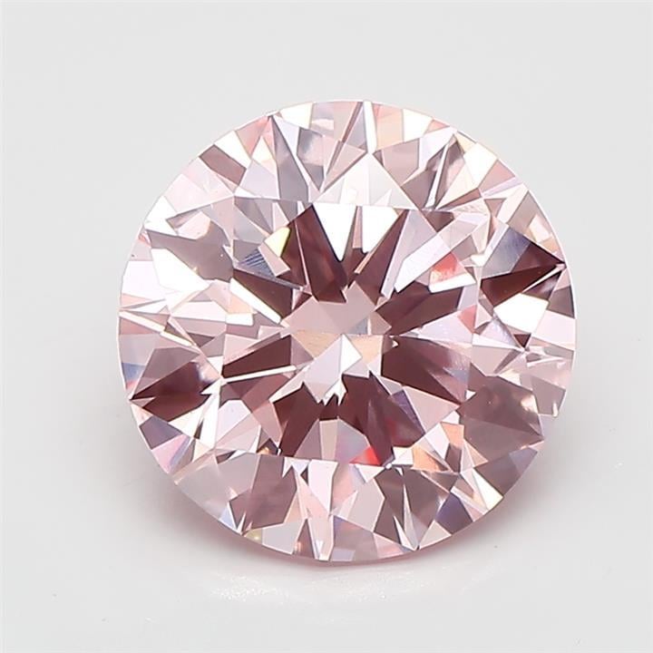 4.08 Ct. Fancy Intense  Pink Round Lab Grown Diamond