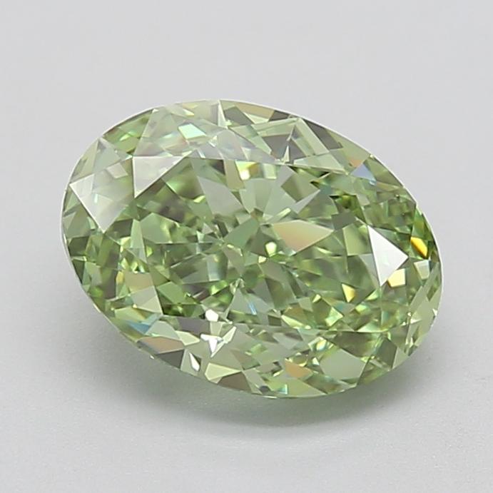 2.09 Ct. Fancy Vivid  Green Oval Lab Grown Diamond