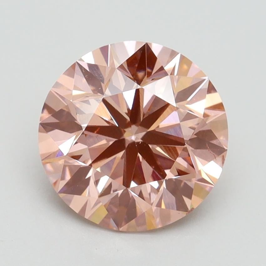 2.50 Ct. Fancy Intense Pink Round Lab Grown Diamond