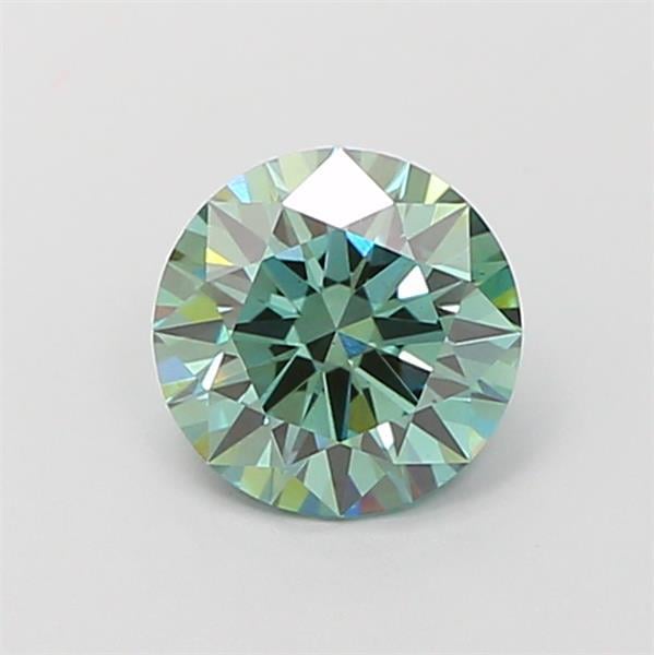 1.05 Ct. Fancy Vivid  Green Round Lab Grown Diamond