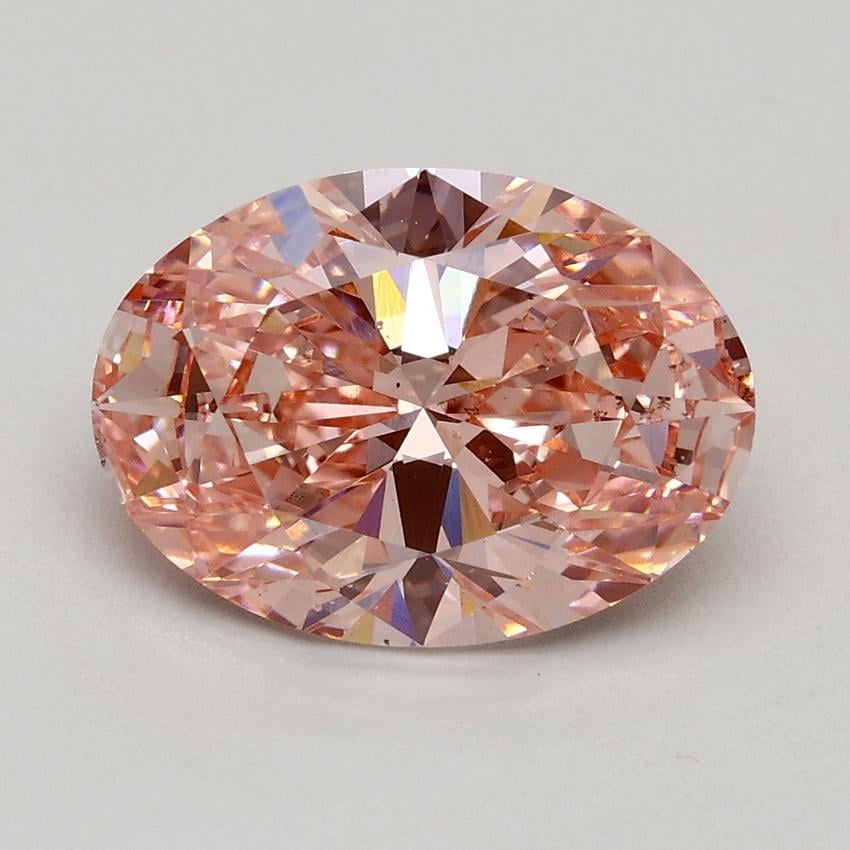 2.08 Ct. Fancy Intense Pink Oval Lab Grown Diamond