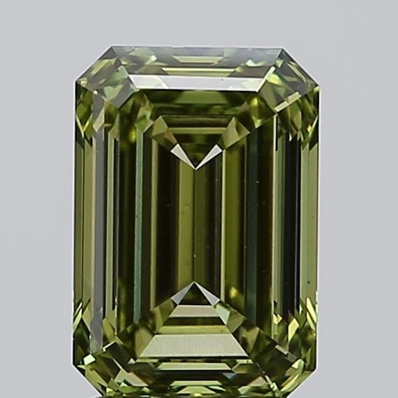 3.00 Ct. Fancy Green Emerald Lab Grown Diamond