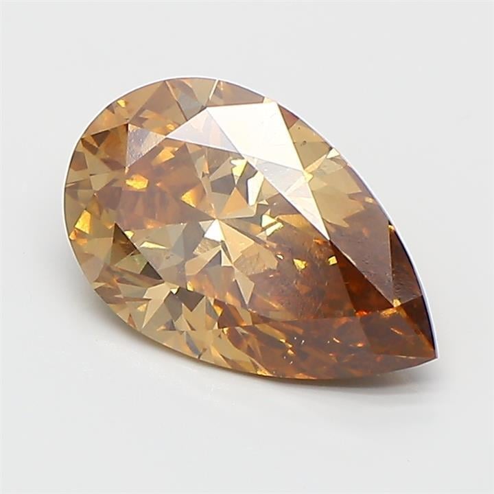 2.02 Ct. Fancy Intense Yellowish Brown Pear Lab Grown Diamond