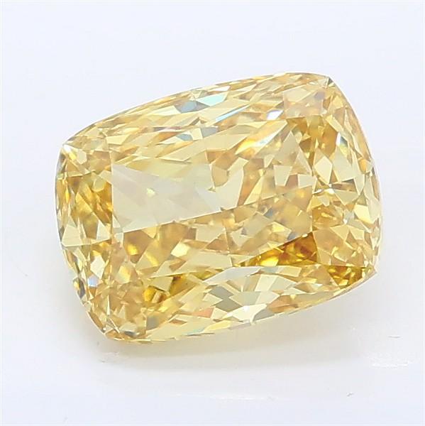 1.56 Ct. Fancy Intense Yellow Cushion Lab Grown Diamond