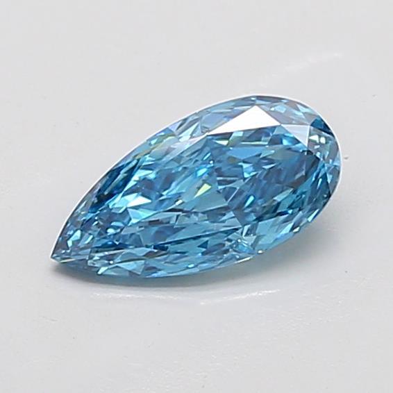 1.11 Ct. Fancy Vivid Blue Pear Lab Grown Diamond