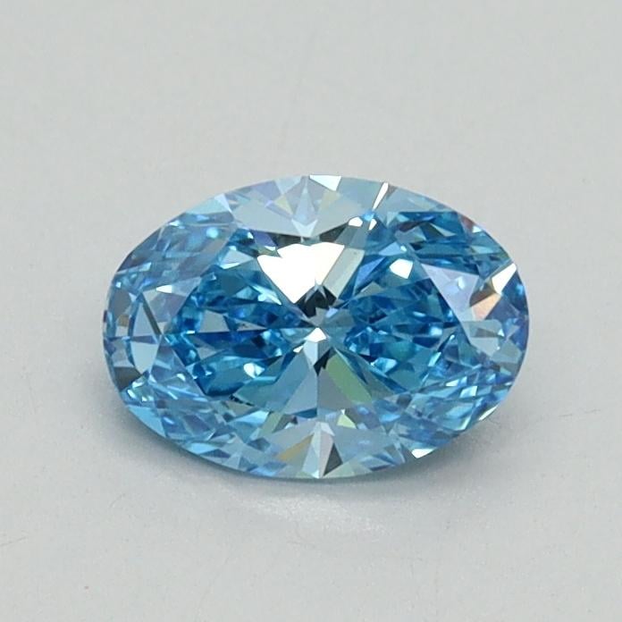 0.55 Ct. Fancy Vivid Malibu Blue Oval Lab Grown Diamond