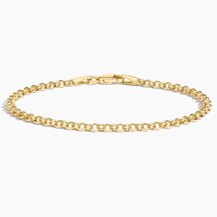 14K Yellow Gold Charlie 6.5 in. Rolo Chain Bracelet