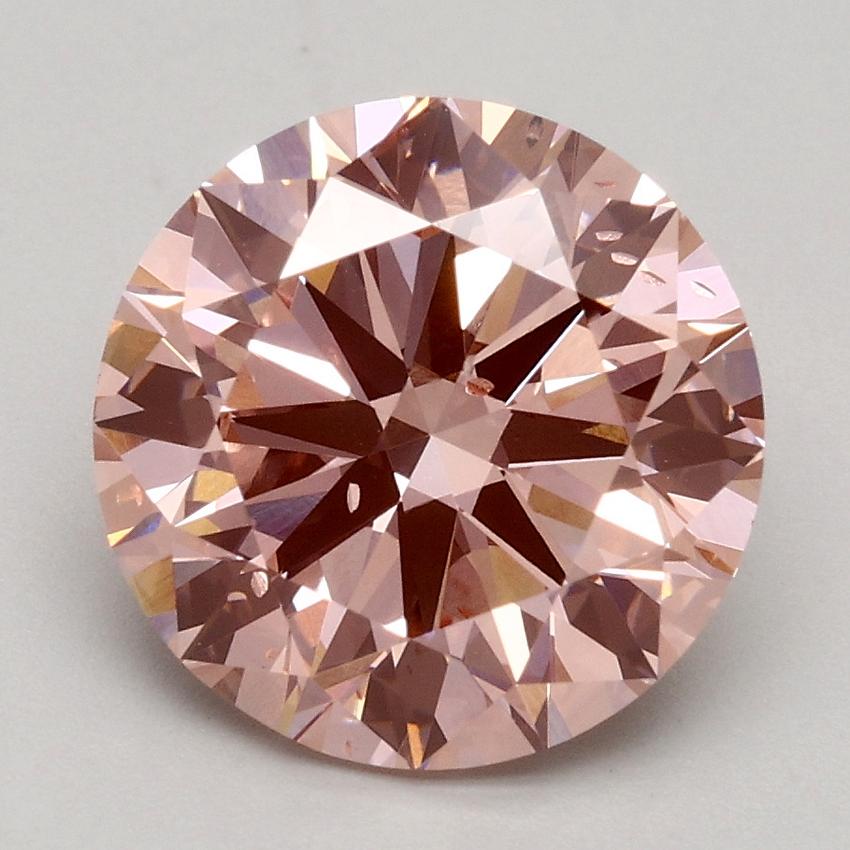 2.50 Ct. Fancy Intense Pink Round Lab Grown Diamond