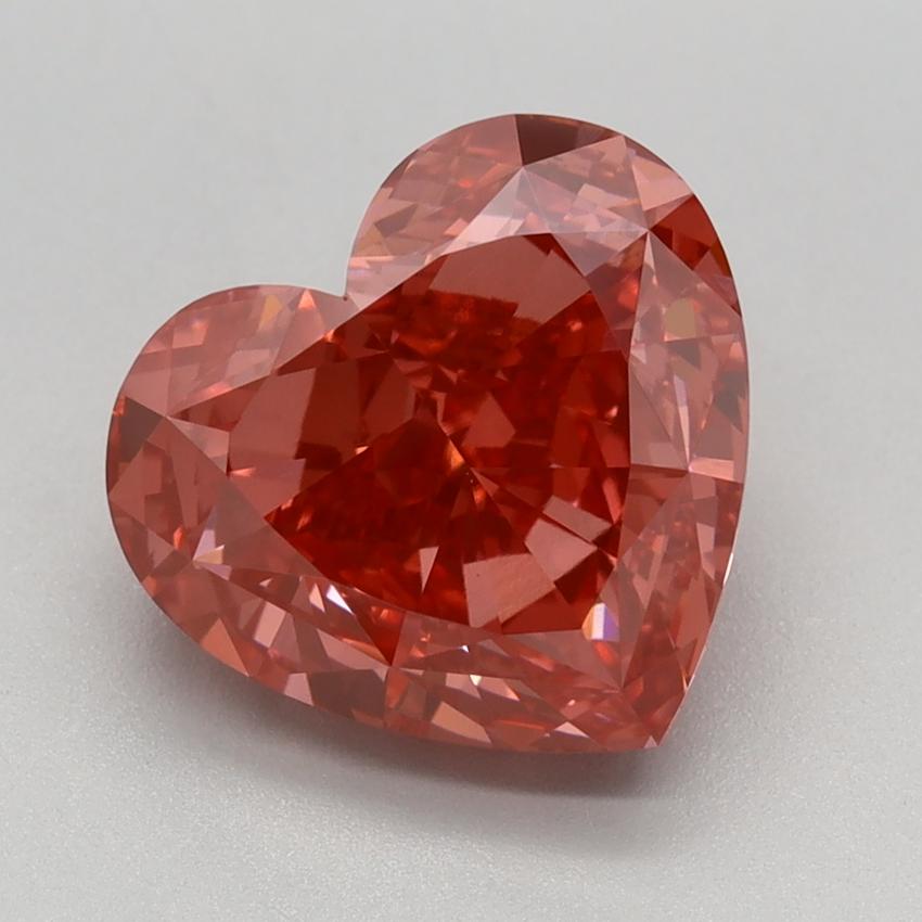 3.15 Ct. Fancy Vivid Pink Heart Lab Grown Diamond