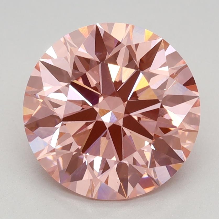 2.38 Ct. Fancy Vivid Pink Round Lab Grown Diamond