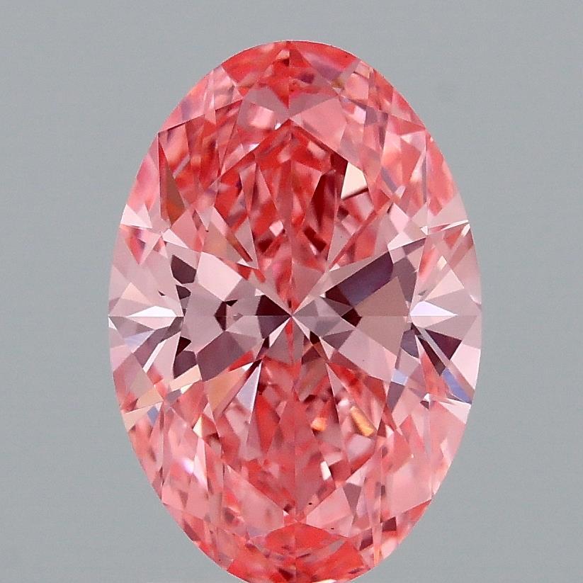 2.08 Ct. Fancy Vivid Pink Oval Lab Grown Diamond