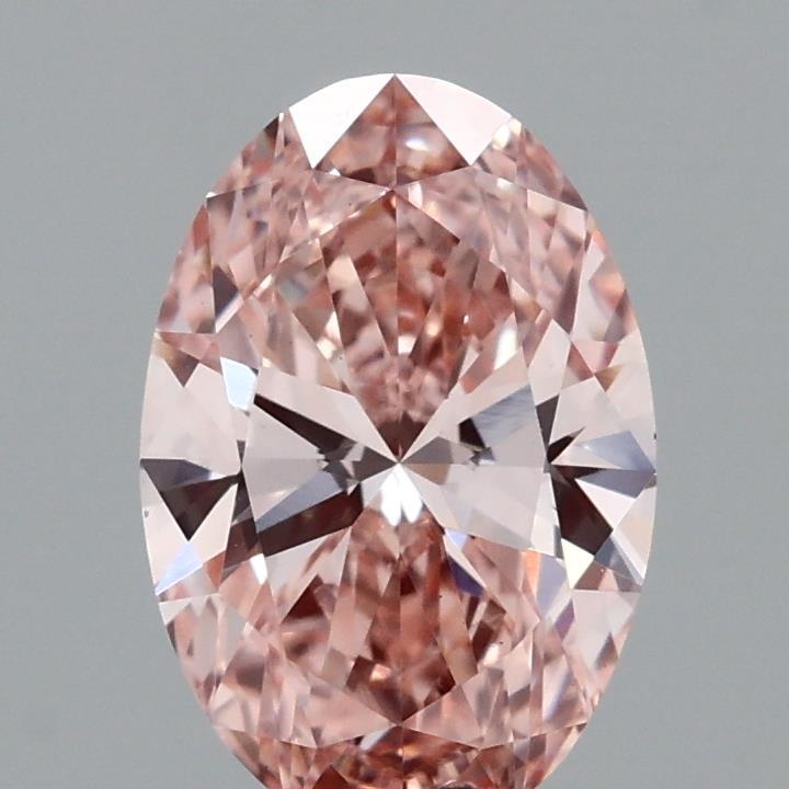 0.99 Ct. Fancy Intense Pink Oval Lab Grown Diamond