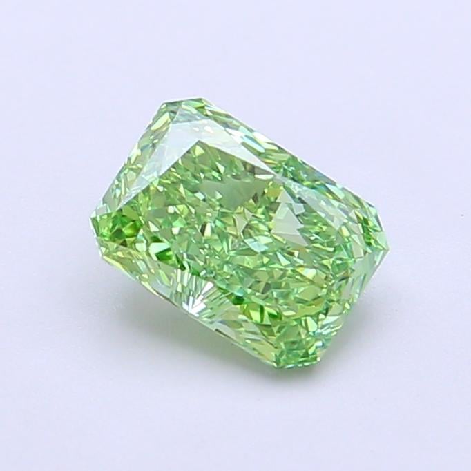 1.01 Ct. Fancy Vivid Green Radiant Lab Grown Diamond