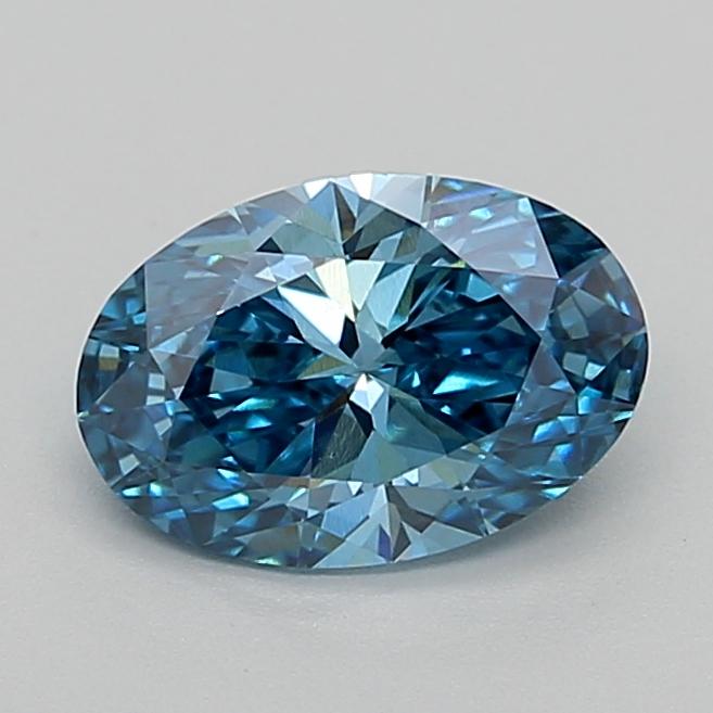 1.11 Ct. Fancy Vivid  Blue Oval Lab Grown Diamond