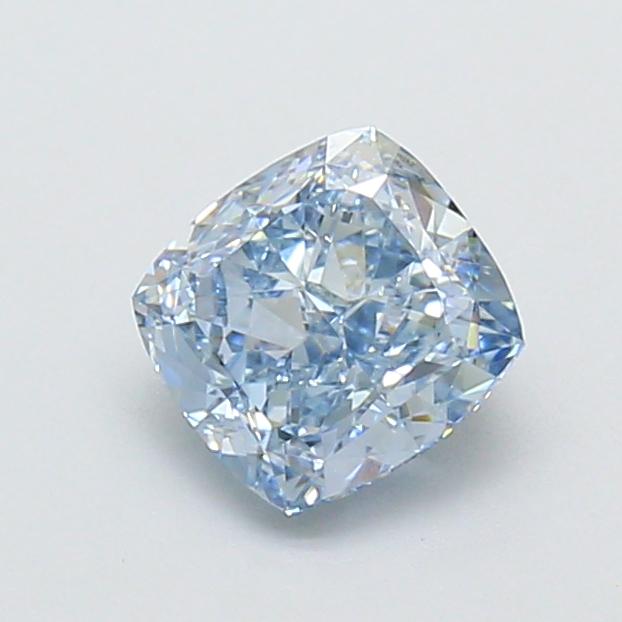 1.15 Ct. Fancy Intense Blue Cushion Lab Grown Diamond