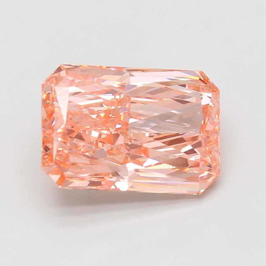 7.07 Ct. Fancy Vivid Pink Radiant Lab Grown Diamond