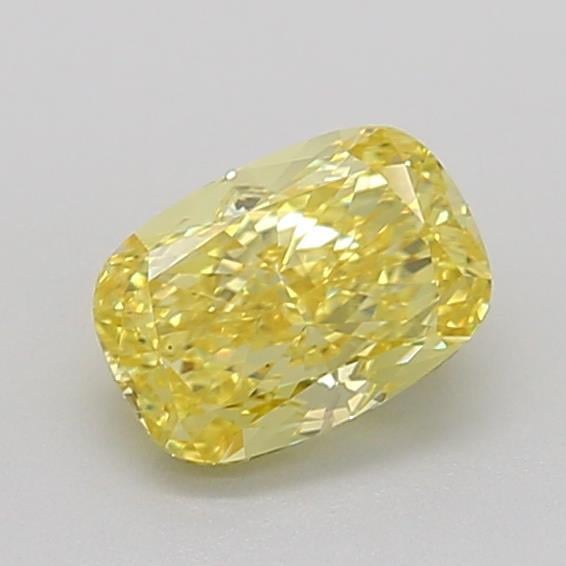 1.01 Ct. Fancy Vivid Yellow Cushion Lab Grown Diamond