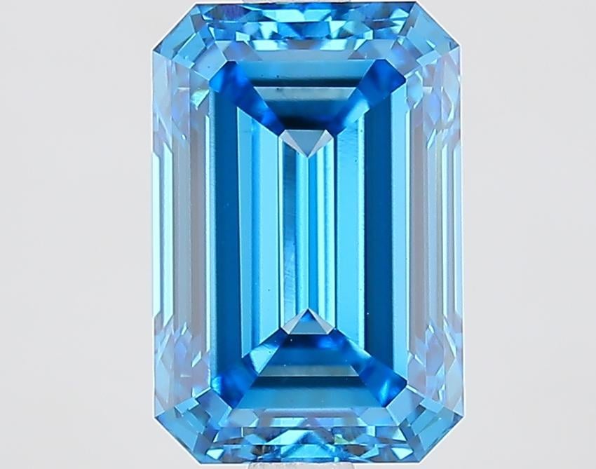 2.49 Ct. Fancy Vivid Blue Emerald Lab Grown Diamond