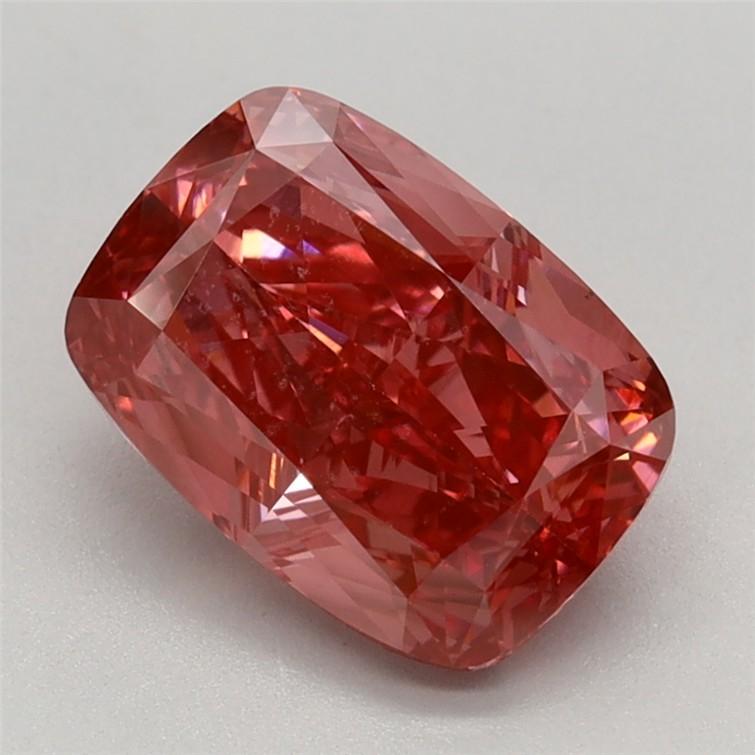 1.81 Ct. Fancy Vivid Pink Cushion Lab Grown Diamond