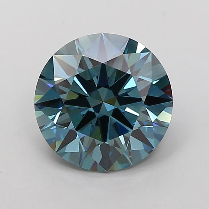 2.58 Ct. Fancy Vivid Blue Round Lab Grown Diamond