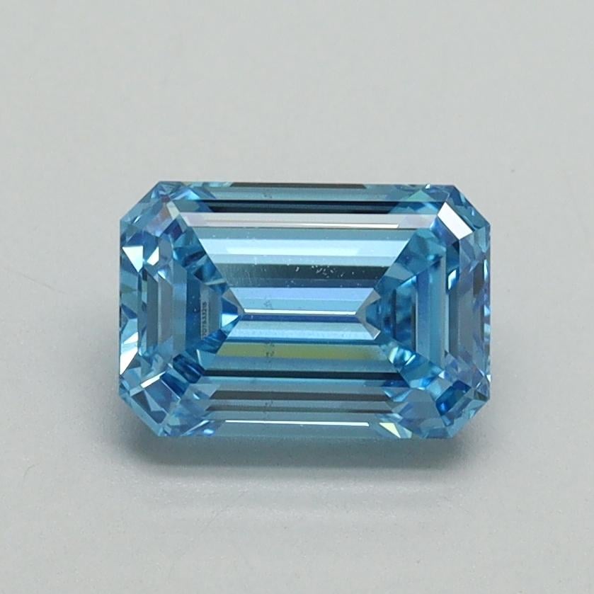 1.08 Ct. Fancy Vivid Blue Emerald Lab Grown Diamond