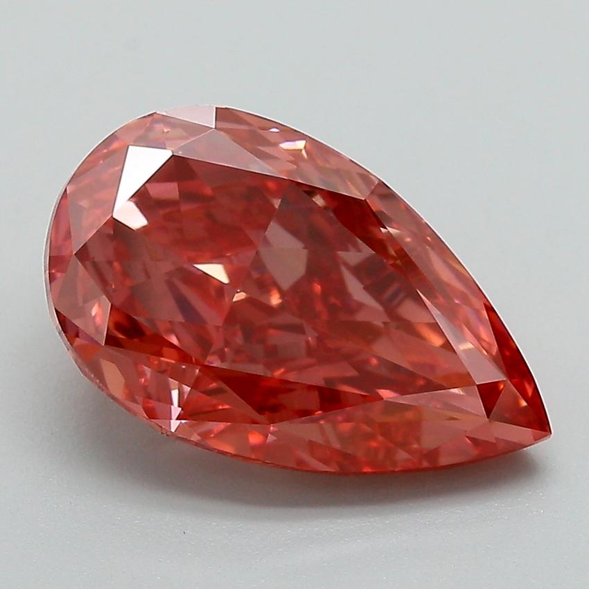 3.80 Ct. Fancy Vivid  Pink Pear Lab Grown Diamond