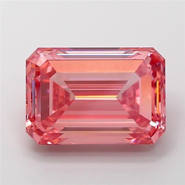 6.77 Ct. Fancy Vivid  Pink Emerald Lab Grown Diamond