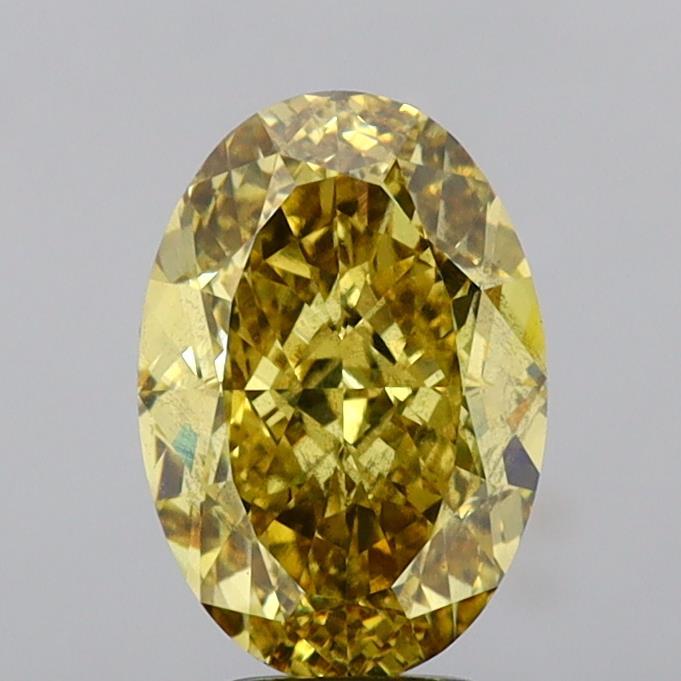 5.04 Ct. Fancy Vivid Yellow Oval Lab Grown Diamond