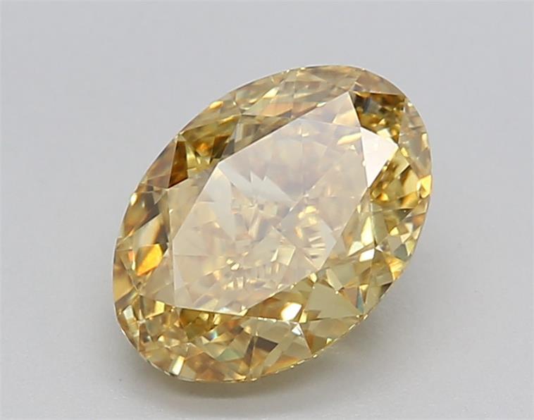 1.72 Ct. Fancy Vivid Yellow Oval Lab Grown Diamond