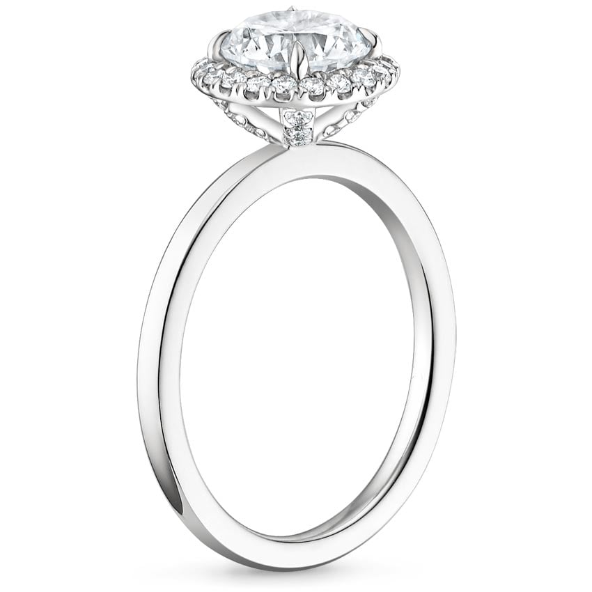 18K White Gold Vienna Diamond Ring, large side view