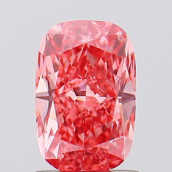1.00 Ct. Fancy Vivid Pink Cushion Lab Grown Diamond