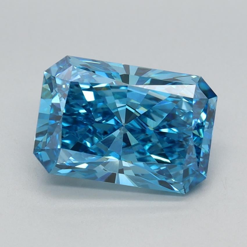 2.27 Ct. Fancy Vivid Blue Radiant Lab Grown Diamond