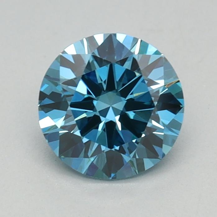 0.63 Ct. Fancy Vivid Blue Round Lab Grown Diamond