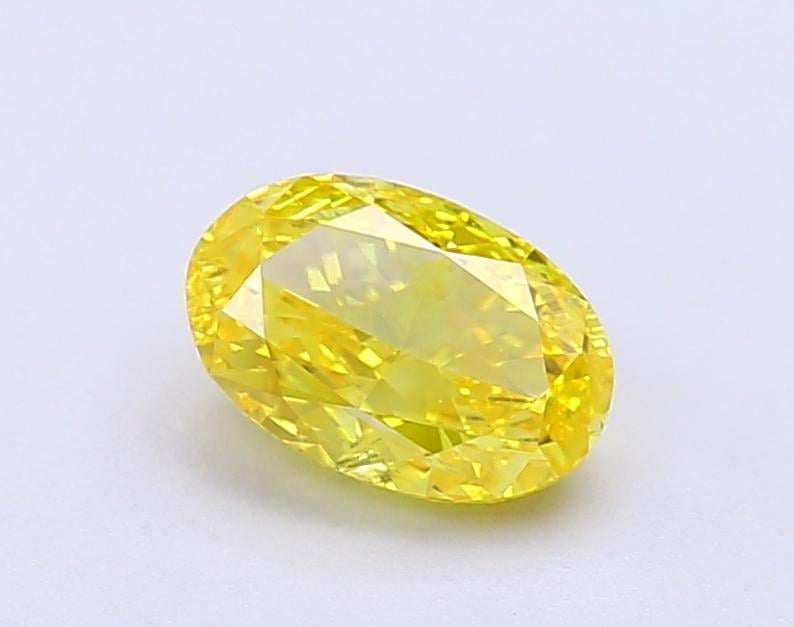 1.24 Ct. Fancy Vivid Yellow Oval Lab Grown Diamond
