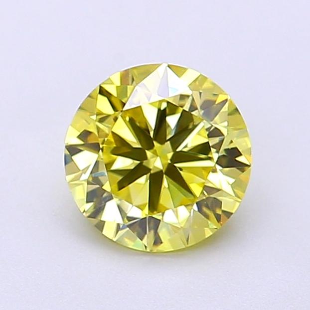 1.03 Ct. Fancy Yellow Round Lab Grown Diamond