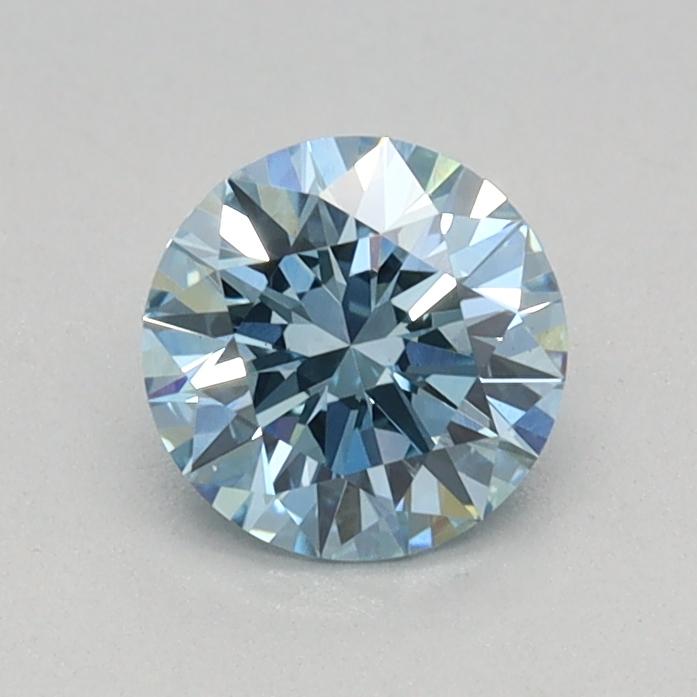0.47 Ct. Fancy Vivid Blue Round Lab Grown Diamond