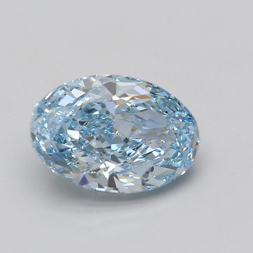 4.01 Ct. Fancy Vivid Blue Oval Lab Grown Diamond