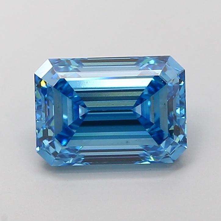 3.20 Ct. Fancy Vivid  Blue Emerald Lab Grown Diamond