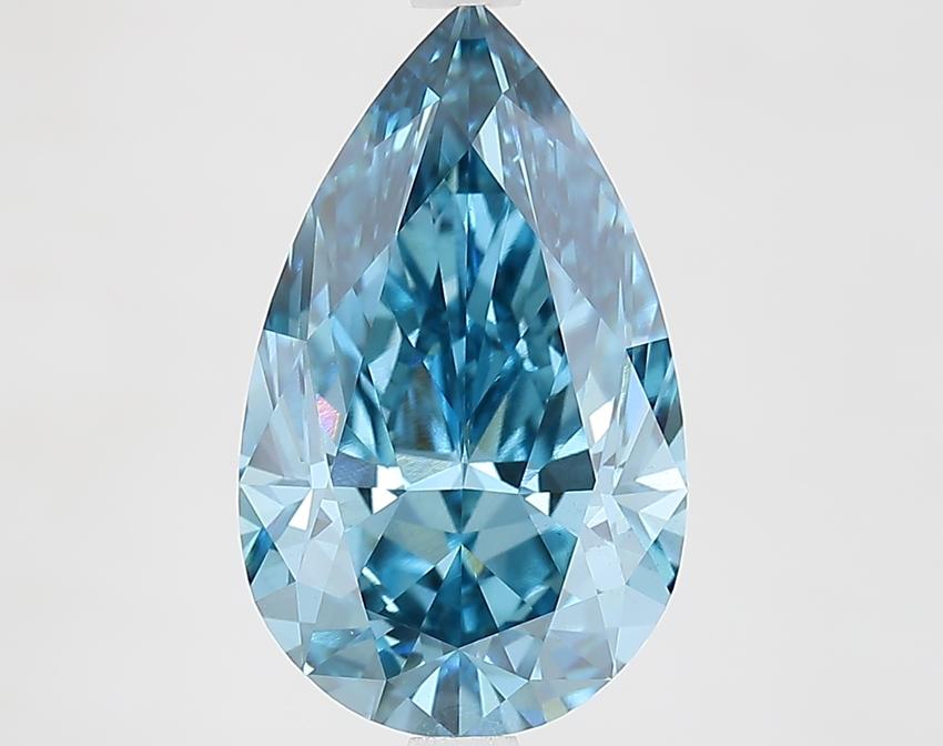 4.02 Ct. Fancy Vivid Blue Pear Lab Grown Diamond