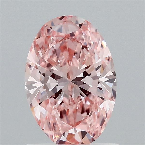1.08 Ct. Fancy Intense Pink Oval Lab Grown Diamond