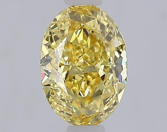 1.03 Ct. Fancy Intense  Yellow Oval Lab Grown Diamond