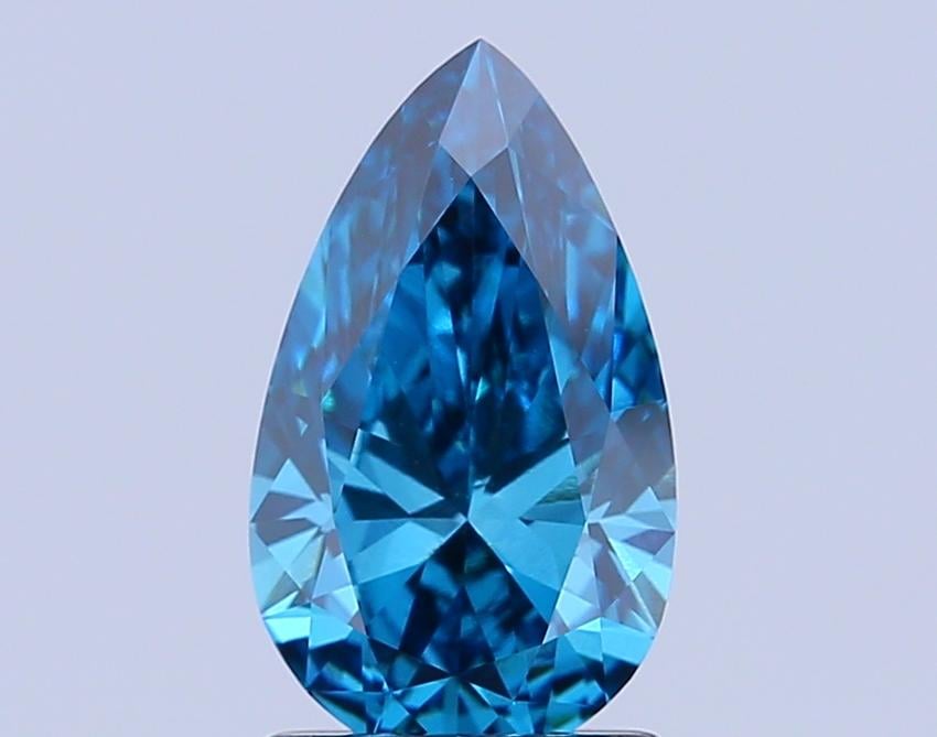1.51 Ct. Fancy Vivid Blue Pear Lab Grown Diamond