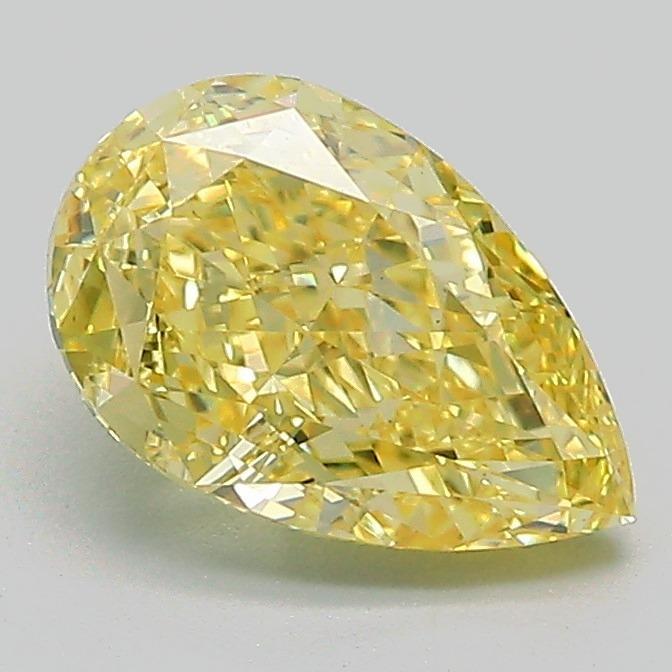 1.61 Ct. Fancy Intense Yellow Pear Lab Grown Diamond