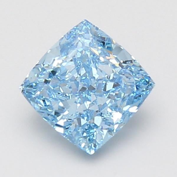 1.55 Ct. Fancy Vivid Blue Cushion Lab Grown Diamond