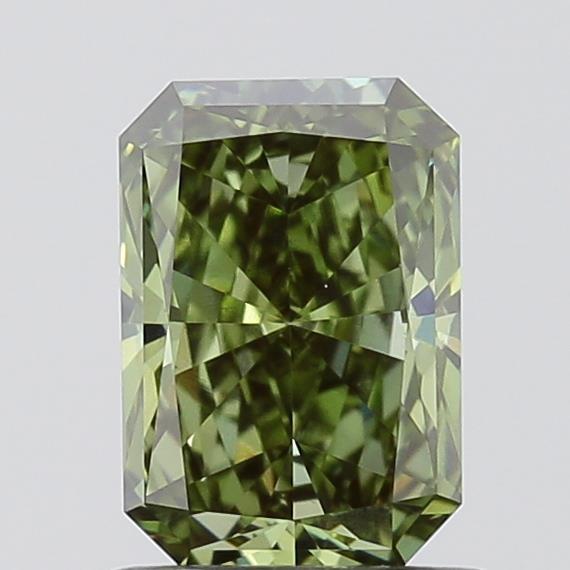 1.01 Ct. Fancy Vivid Green Radiant Lab Grown Diamond