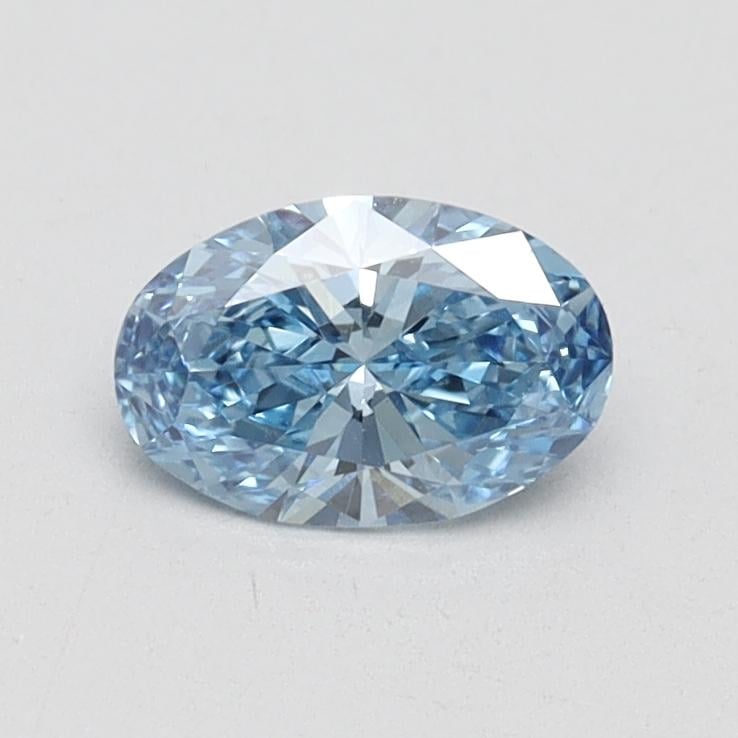 0.51 Ct. Fancy Vivid Blue Oval Lab Grown Diamond
